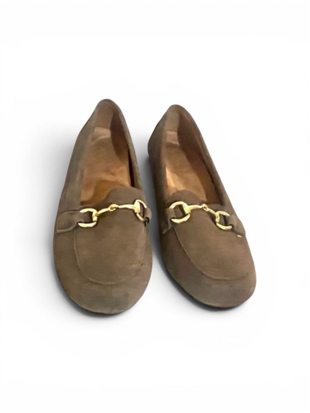 Vionic Bibiana Uptown Brown Suede Leather Slip on Loafers Women Size 8.5